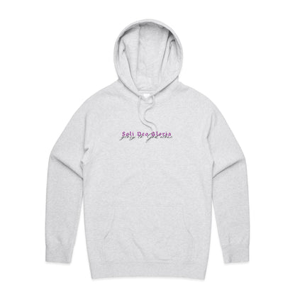 Christian hoodie featuring “Soli Deo Gloria” in bold purple gothic lettering, with “glory to God alone” in elegant black script beneath. A faith-based design by Lighthouse Christian Clothing, celebrating the truth that all glory belongs to God alone.